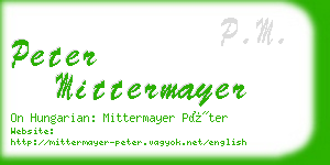 peter mittermayer business card